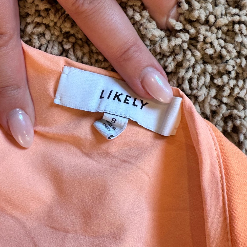 Likely Orange One Shoulder Size 8 - Picture 2 of 3